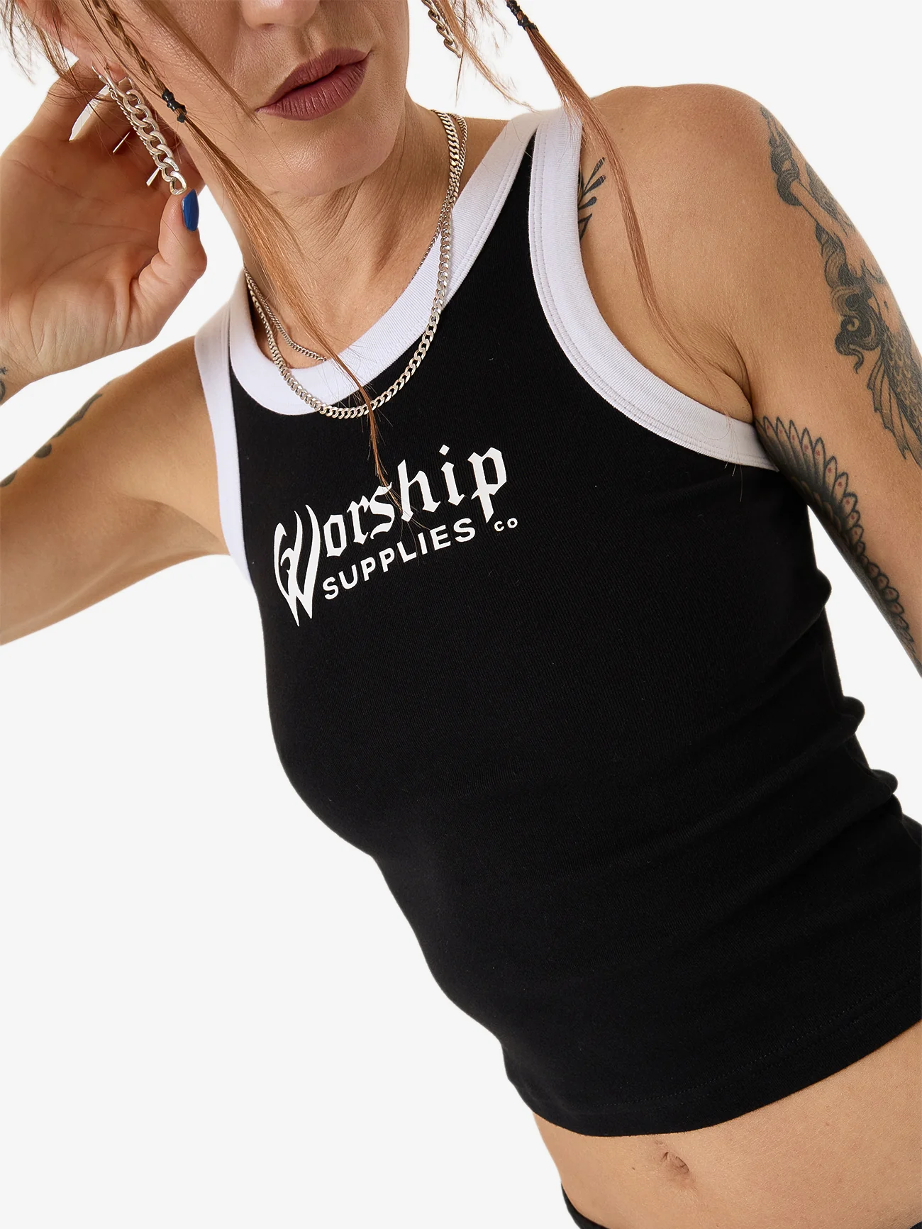 Fever Football Longline Tank - Black - Image 7