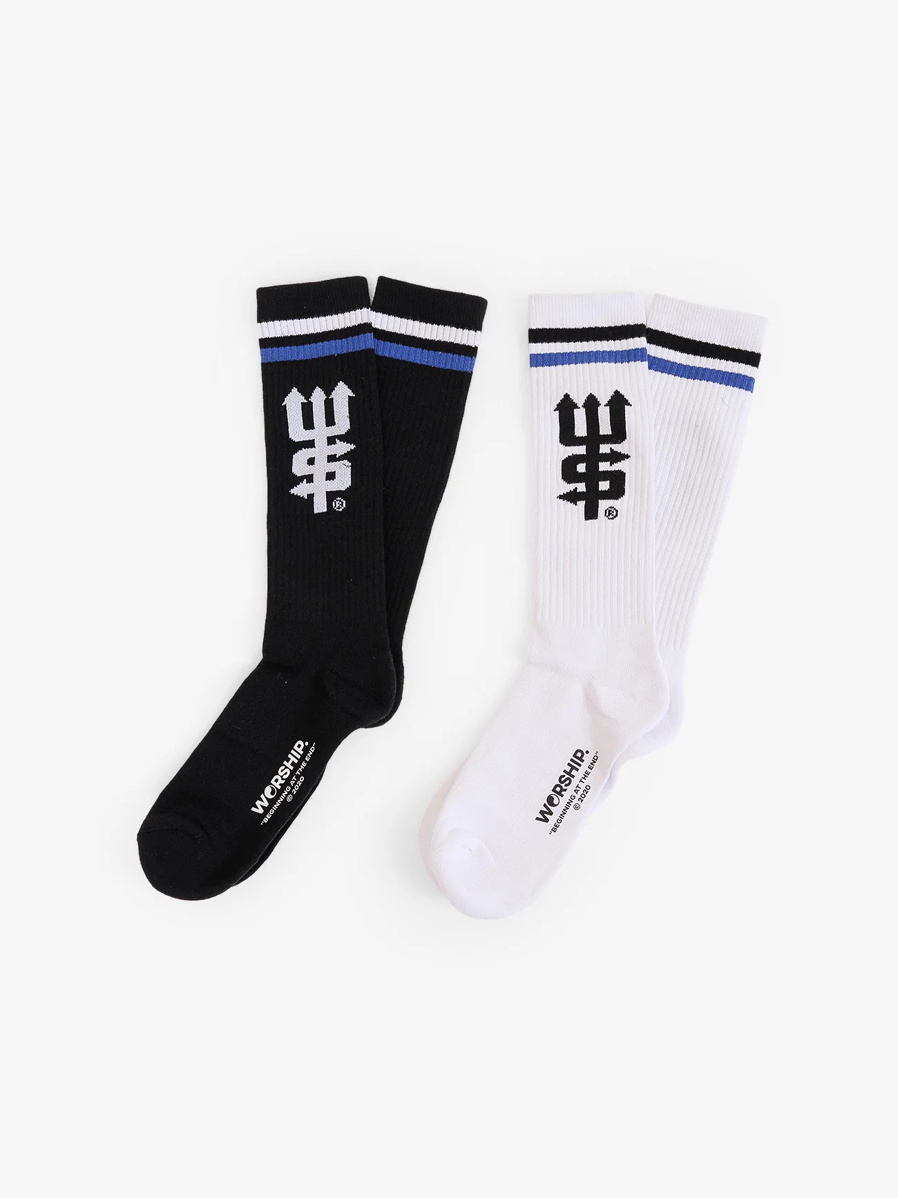 Fever  Long Sock 2 Pack - White - Black - Image 3