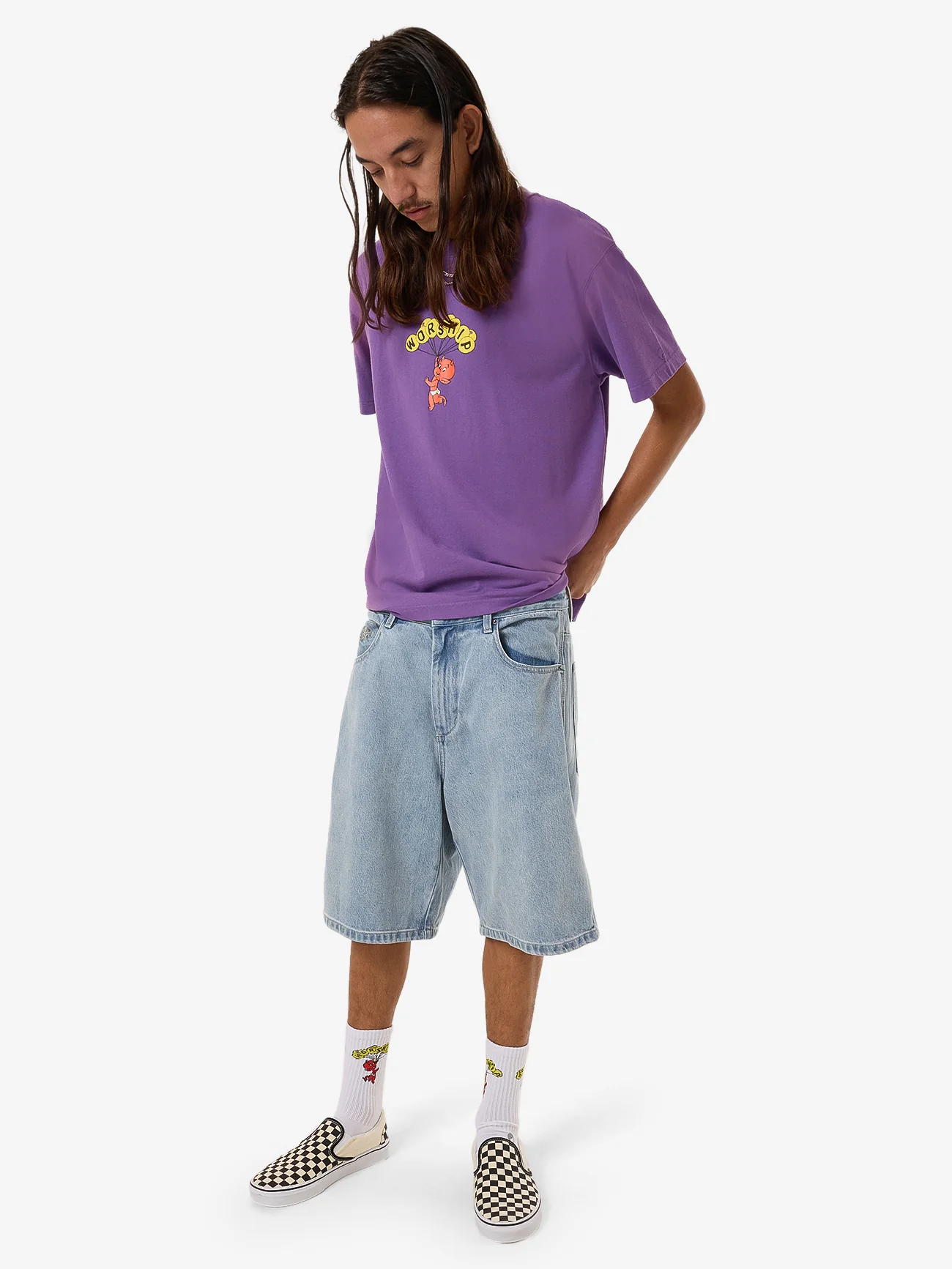 Floater Vintage Tee - Prism Violet Fade - Image 5