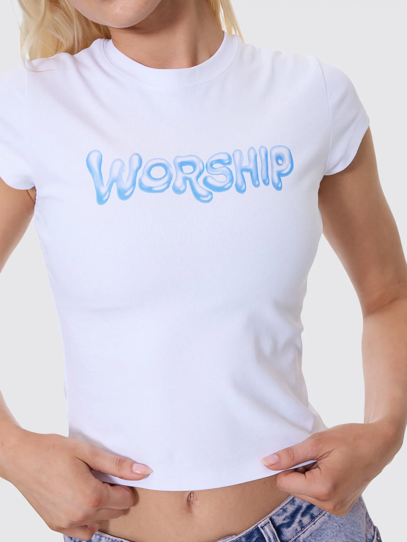Flubba Cap Sleeve Tee - White - Image 2