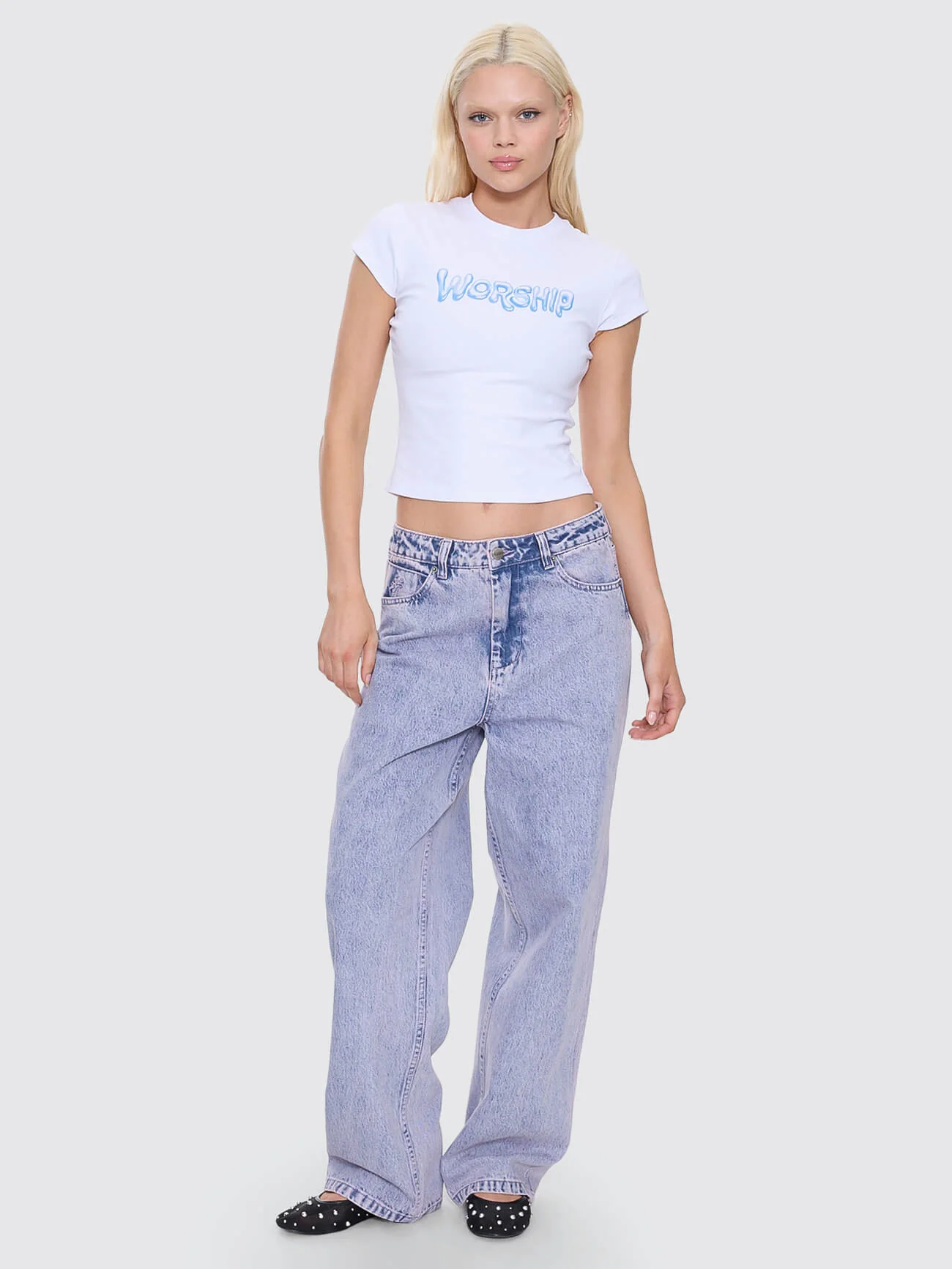 Flubba Cap Sleeve Tee - White - Image 3