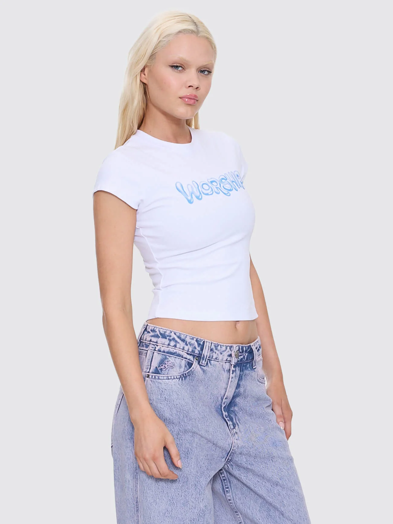 Flubba Cap Sleeve Tee - White - Image 6