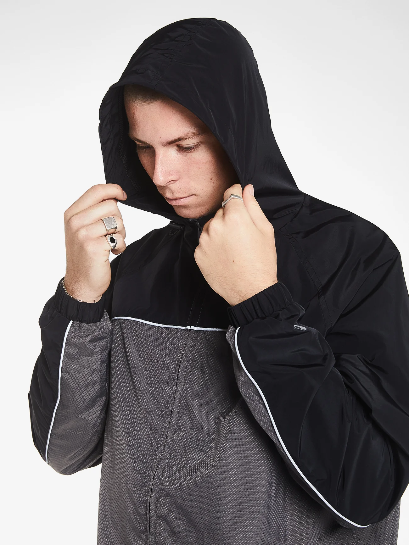 Forever Zip Anorak Jacket - Black - Image 6