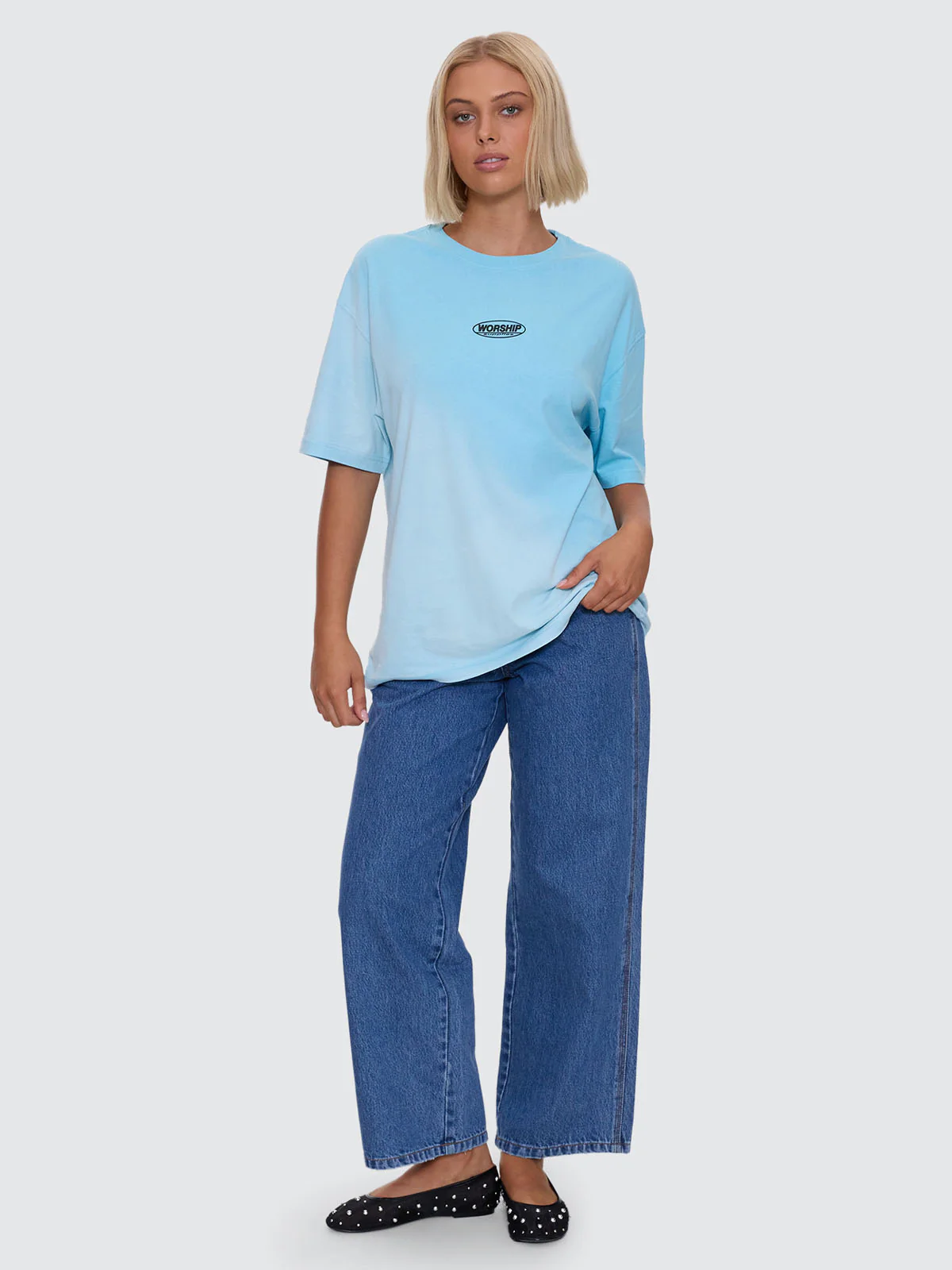 Fresh Air Relaxed Fit Tee - Blue Mint Fade - Image 3