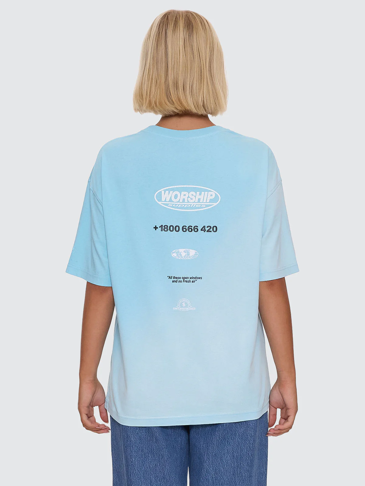 Fresh Air Relaxed Fit Tee - Blue Mint Fade - Image 5