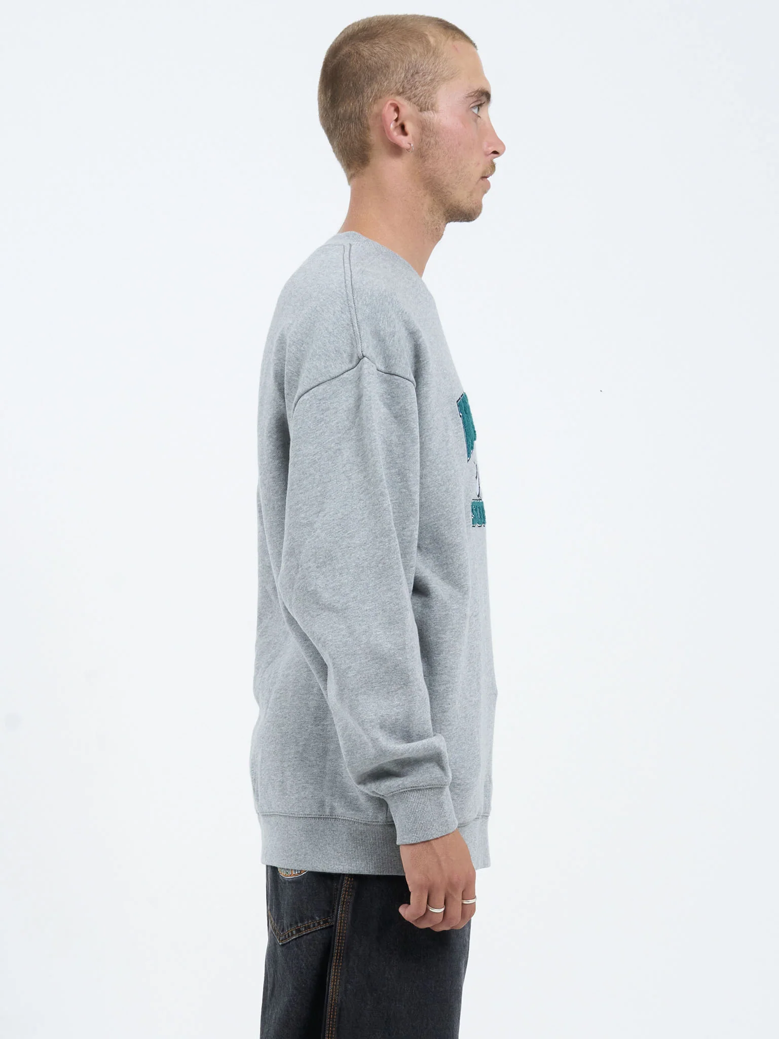 Freshman Crew Fleece - Grey Marle - Image 7
