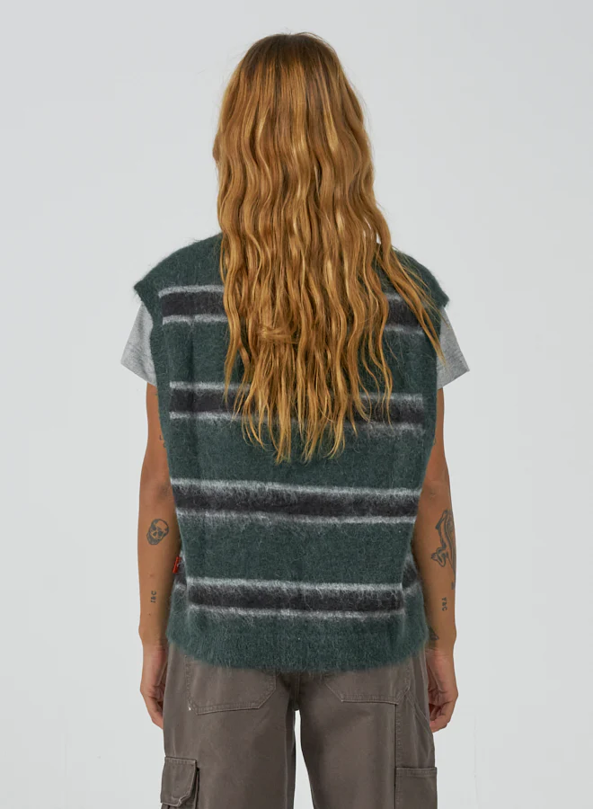 Freshman Fuzz Knit Vest - Green Gables - Image 3