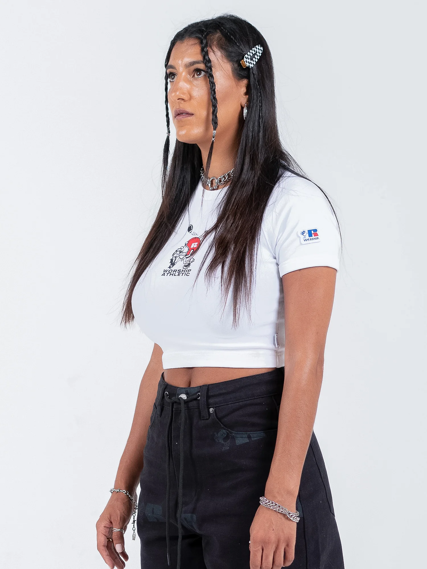 Fumbler Micro Ringer Tee - White - Image 2