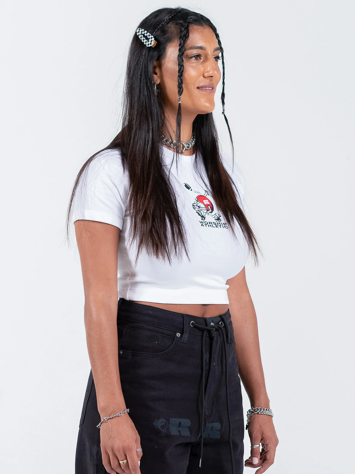 Fumbler Micro Ringer Tee - White - Image 8