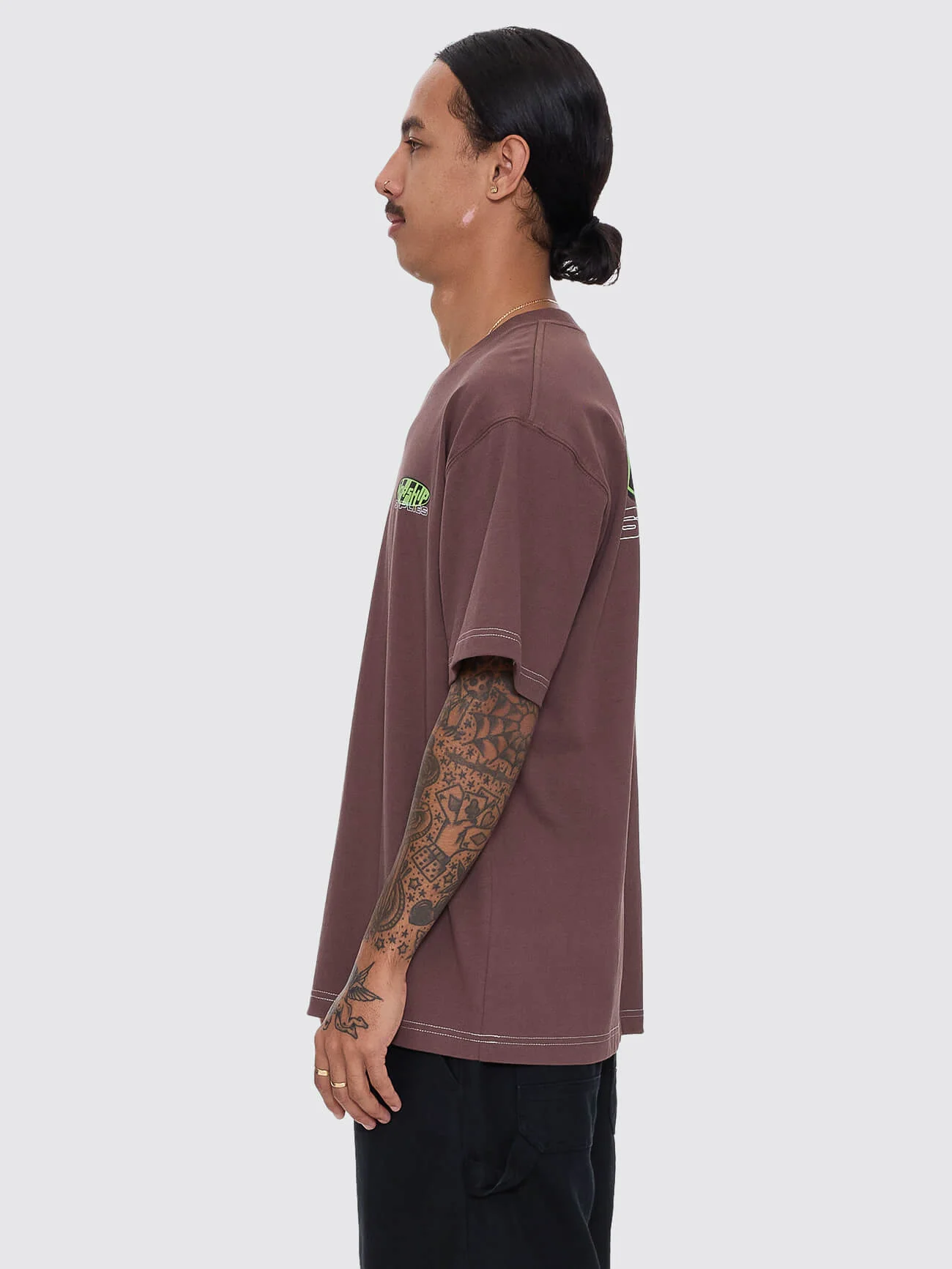Funku Regular Fit Tee - Dark Choc - Image 2