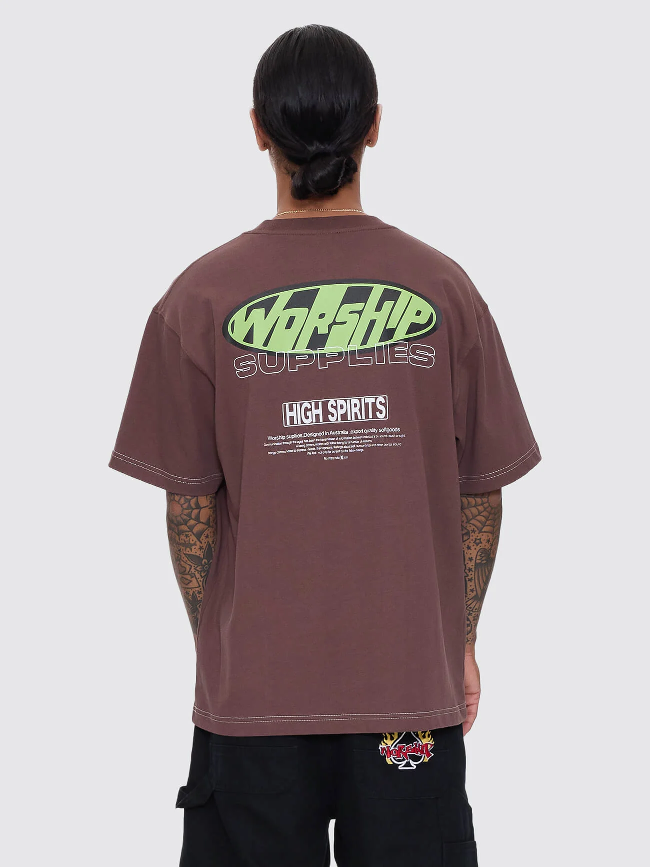 Funku Regular Fit Tee - Dark Choc - Image 3