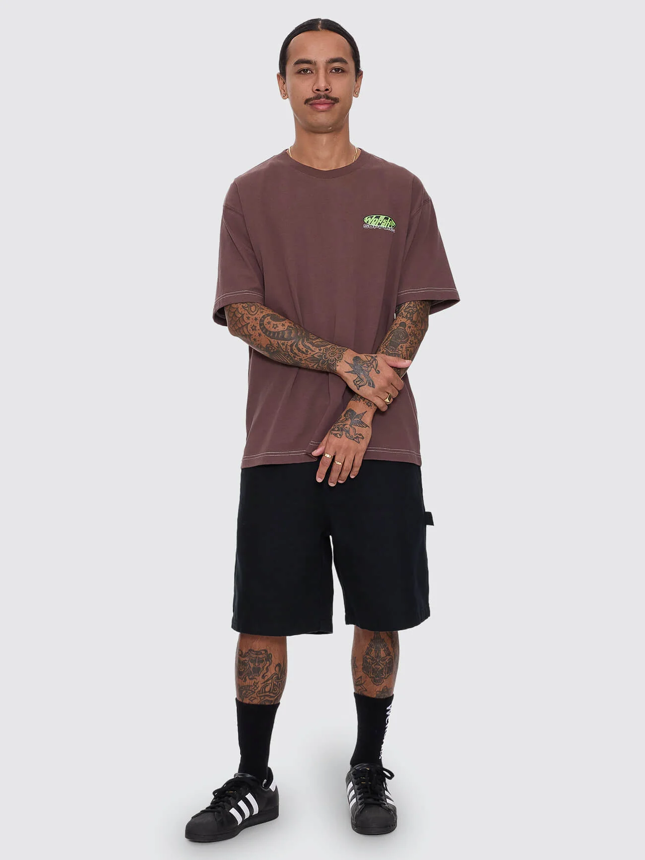 Funku Regular Fit Tee - Dark Choc - Image 5
