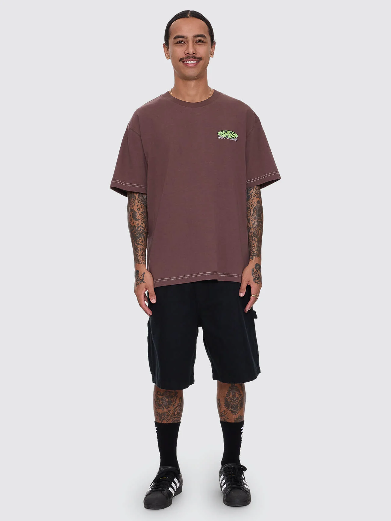 Funku Regular Fit Tee - Dark Choc - Image 6