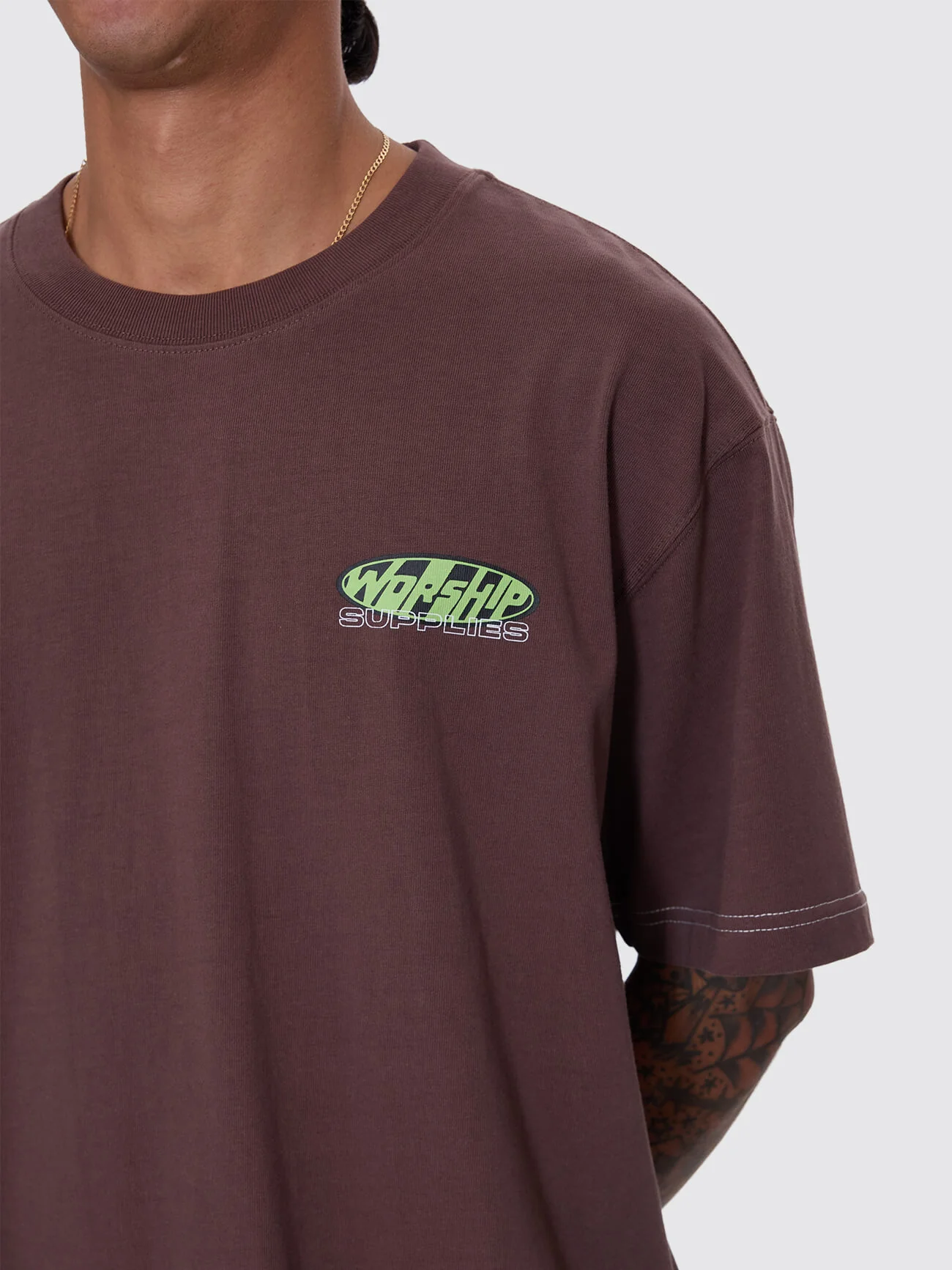 Funku Regular Fit Tee - Dark Choc - Image 7