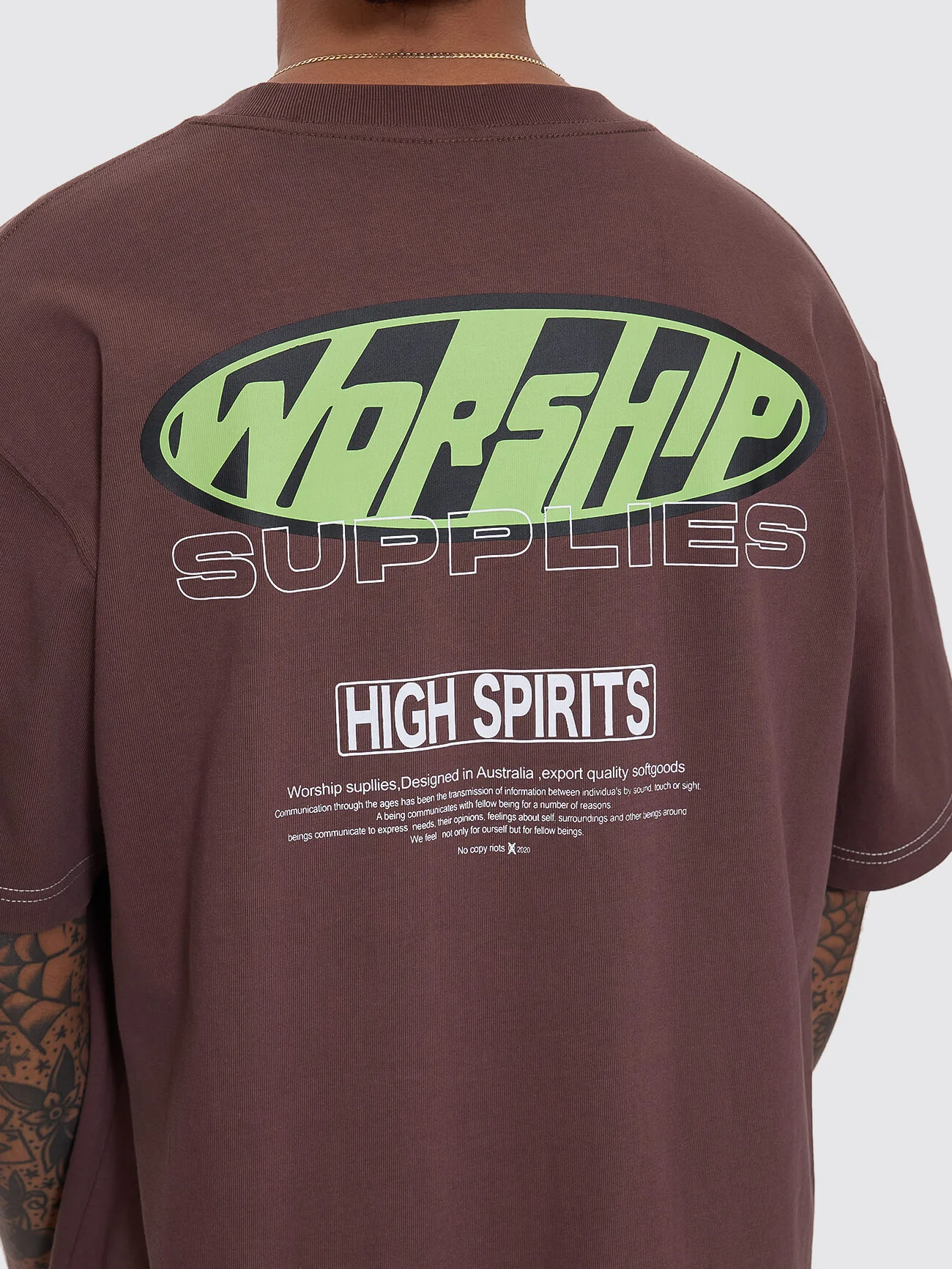 Funku Regular Fit Tee - Dark Choc - Image 8