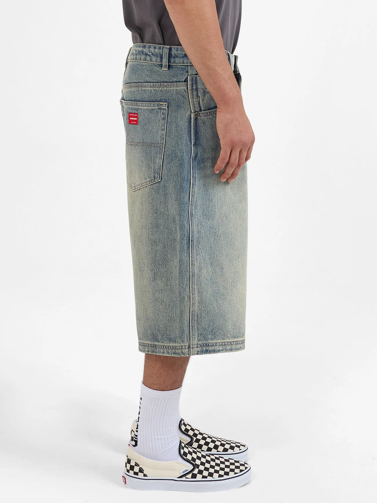 Garbage Grime Dozer Jeanshort - Garbage Grime Blue - Image 3