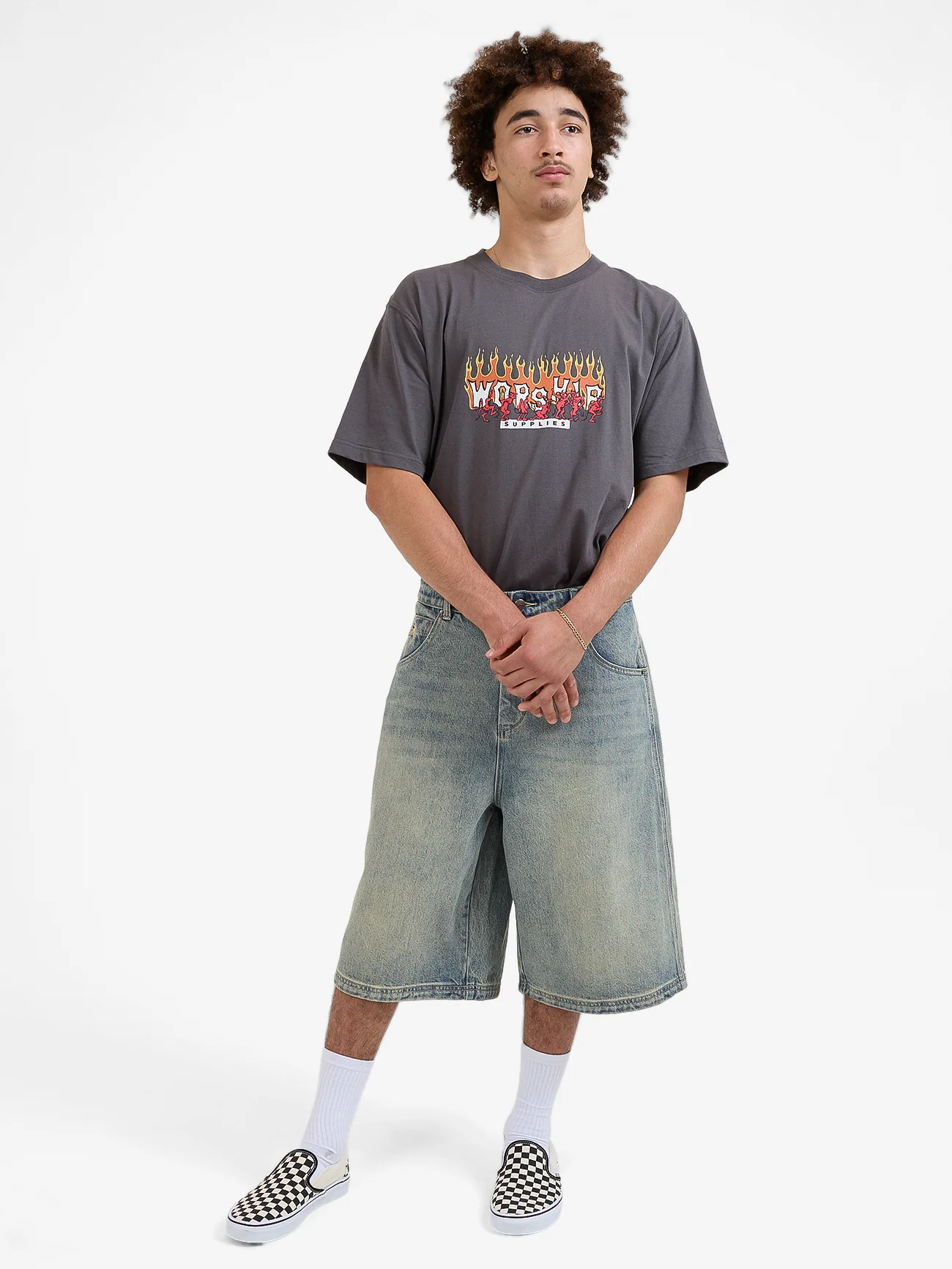 Garbage Grime Dozer Jeanshort - Garbage Grime Blue - Image 5