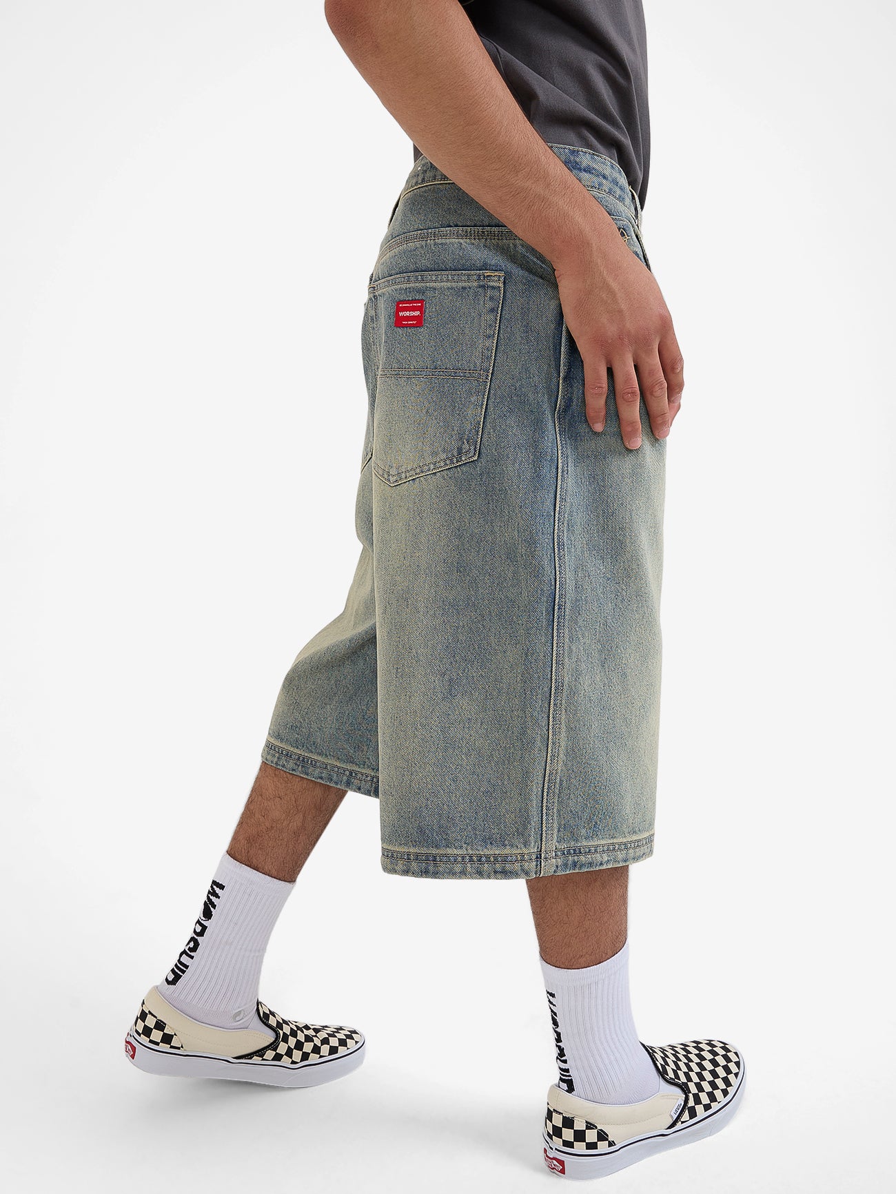 Garbage Grime Dozer Jeanshort - Garbage Grime Blue - Image 6