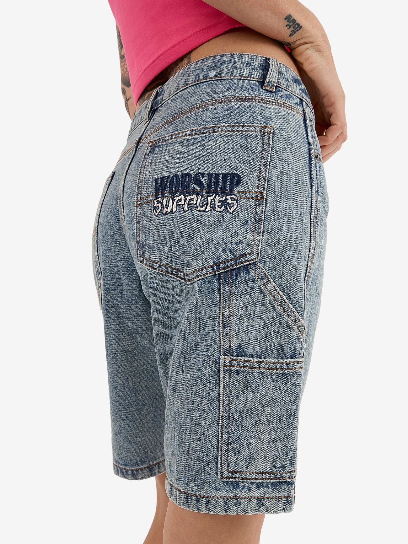 Get A Grip Carpenter Short - Stone Blue - Image 6