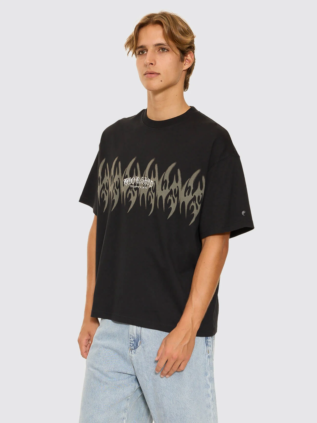 Ghosted Oversize Tee - Black - Image 5