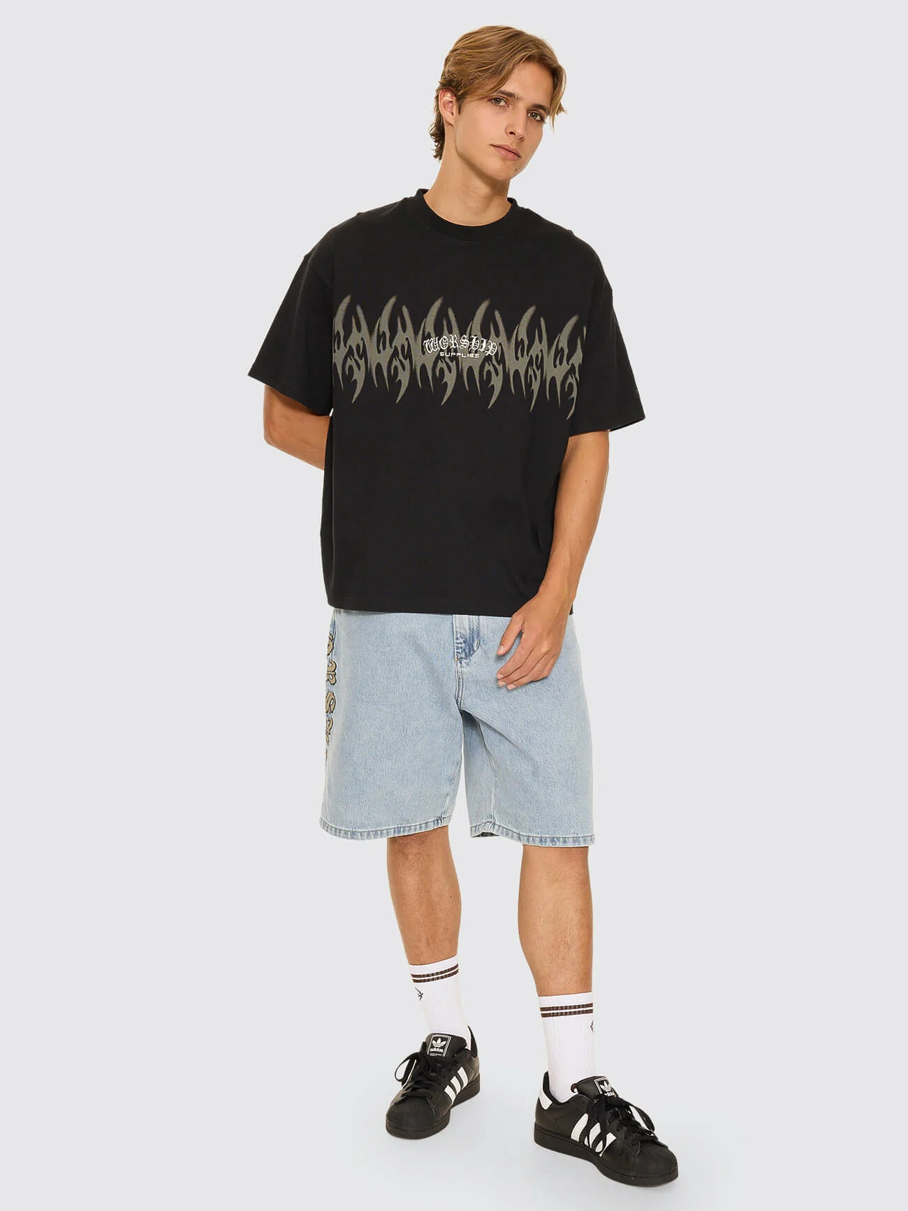 Ghosted Oversize Tee - Black - Image 8