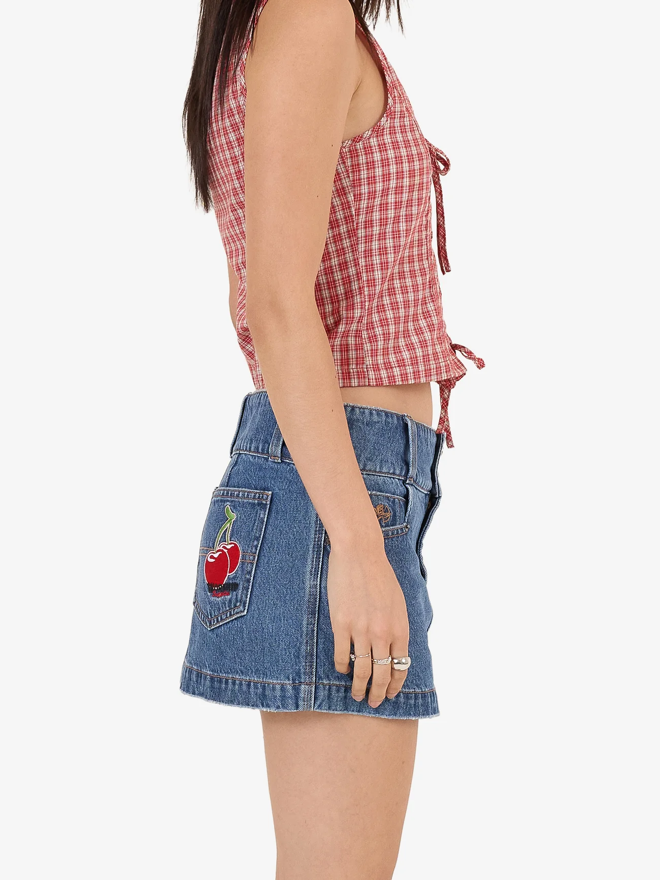 Glazed And Confused Micro Skirt - Sky High Blue - Image 7