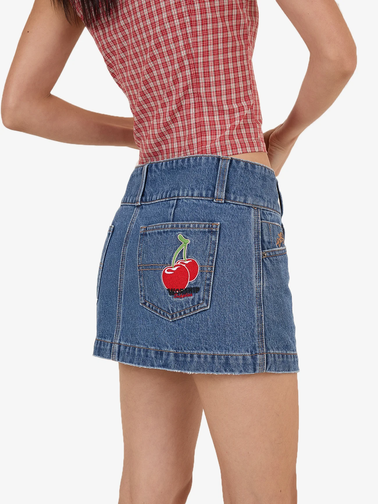 Glazed And Confused Micro Skirt - Sky High Blue - Image 8