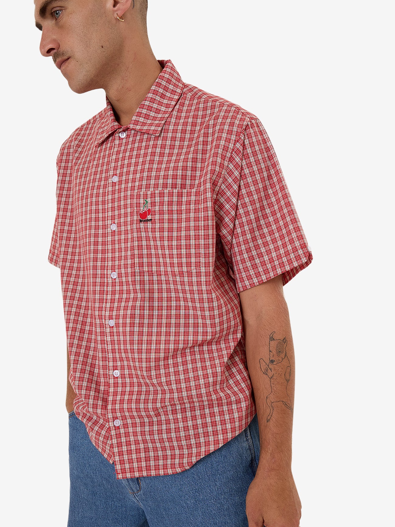 Glazed And Confused Short Sleeve Shirt - Cherry Red - Image 2