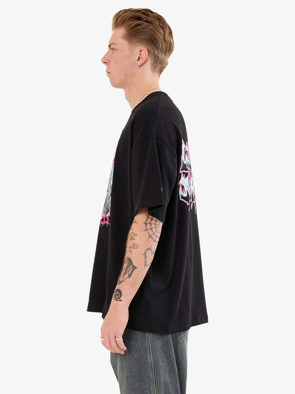 Gnasher Oversize Tee - Black - Image 4