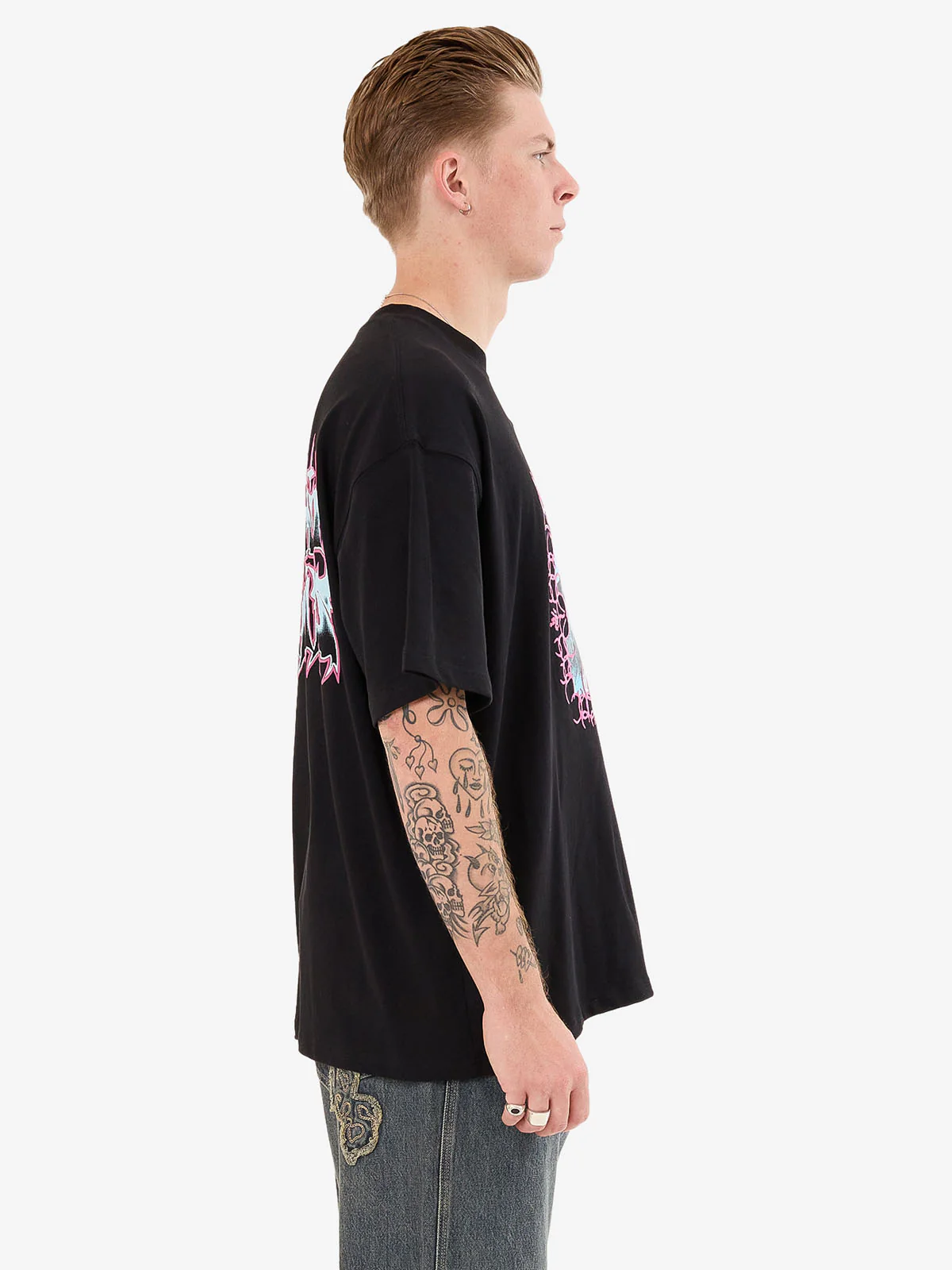 Gnasher Oversize Tee - Black - Image 6