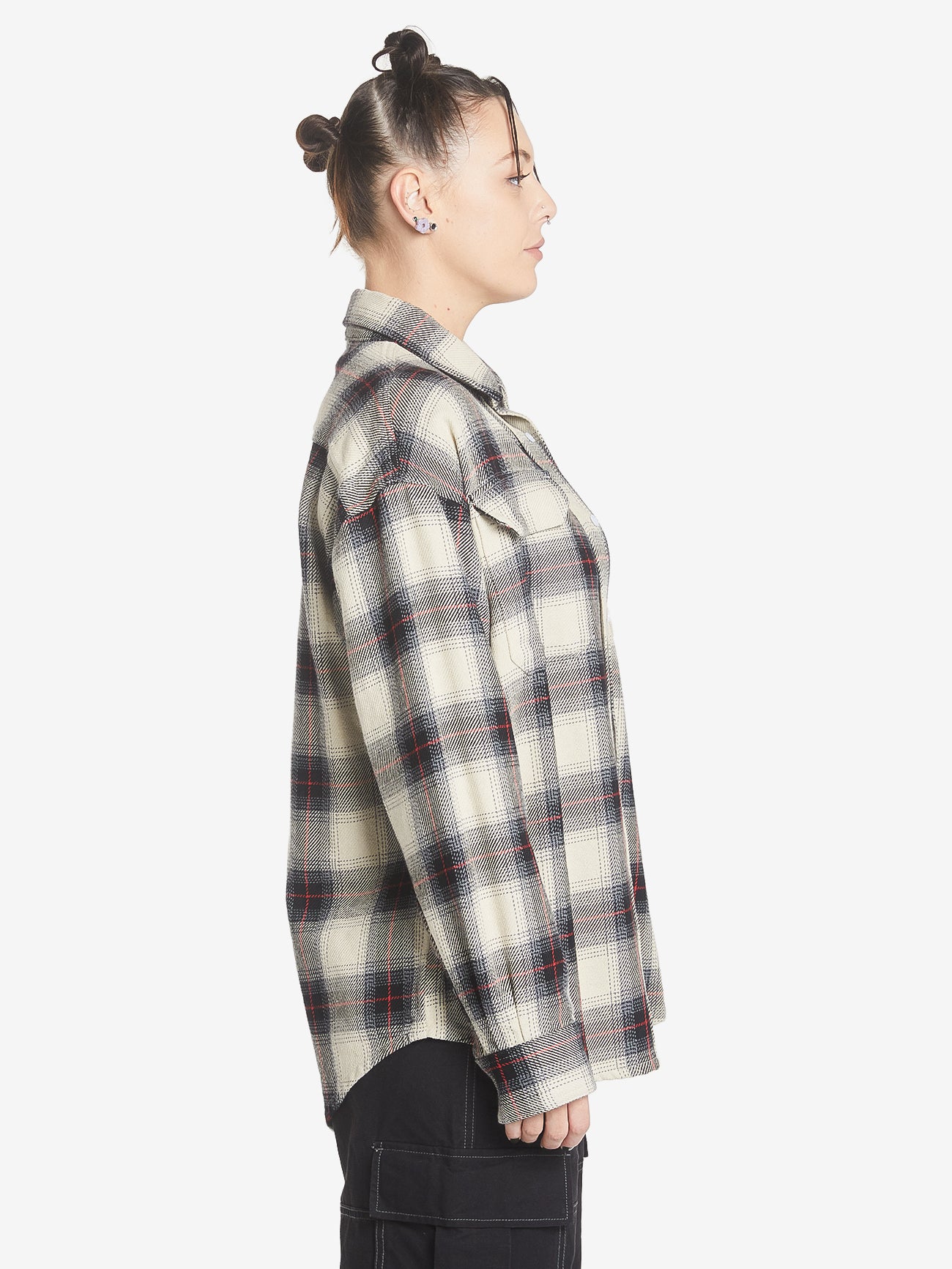Gobbler Long Sleeve Flannel Shirt - Black - Image 3