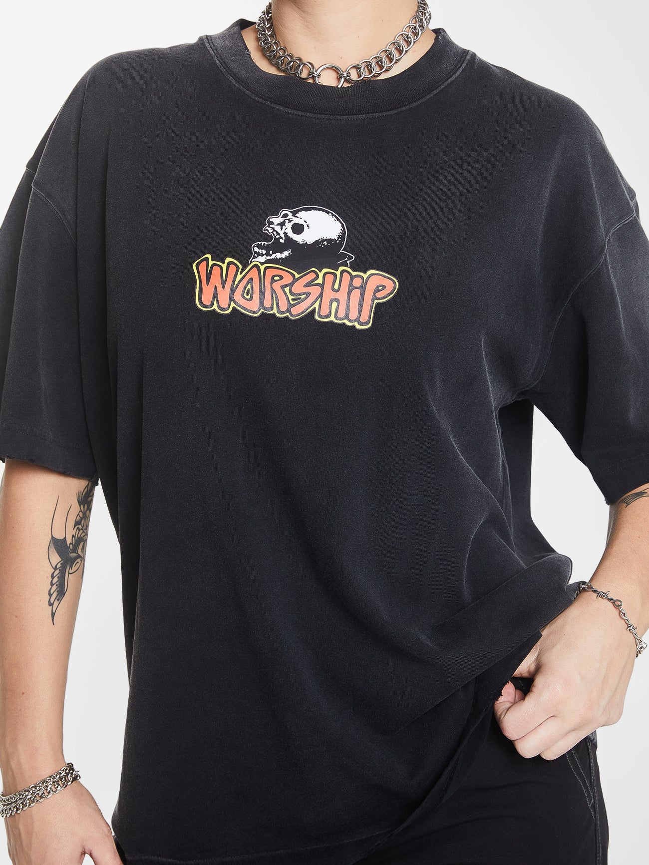 Gobbler Oversized Tee - Vintage Black - Image 5