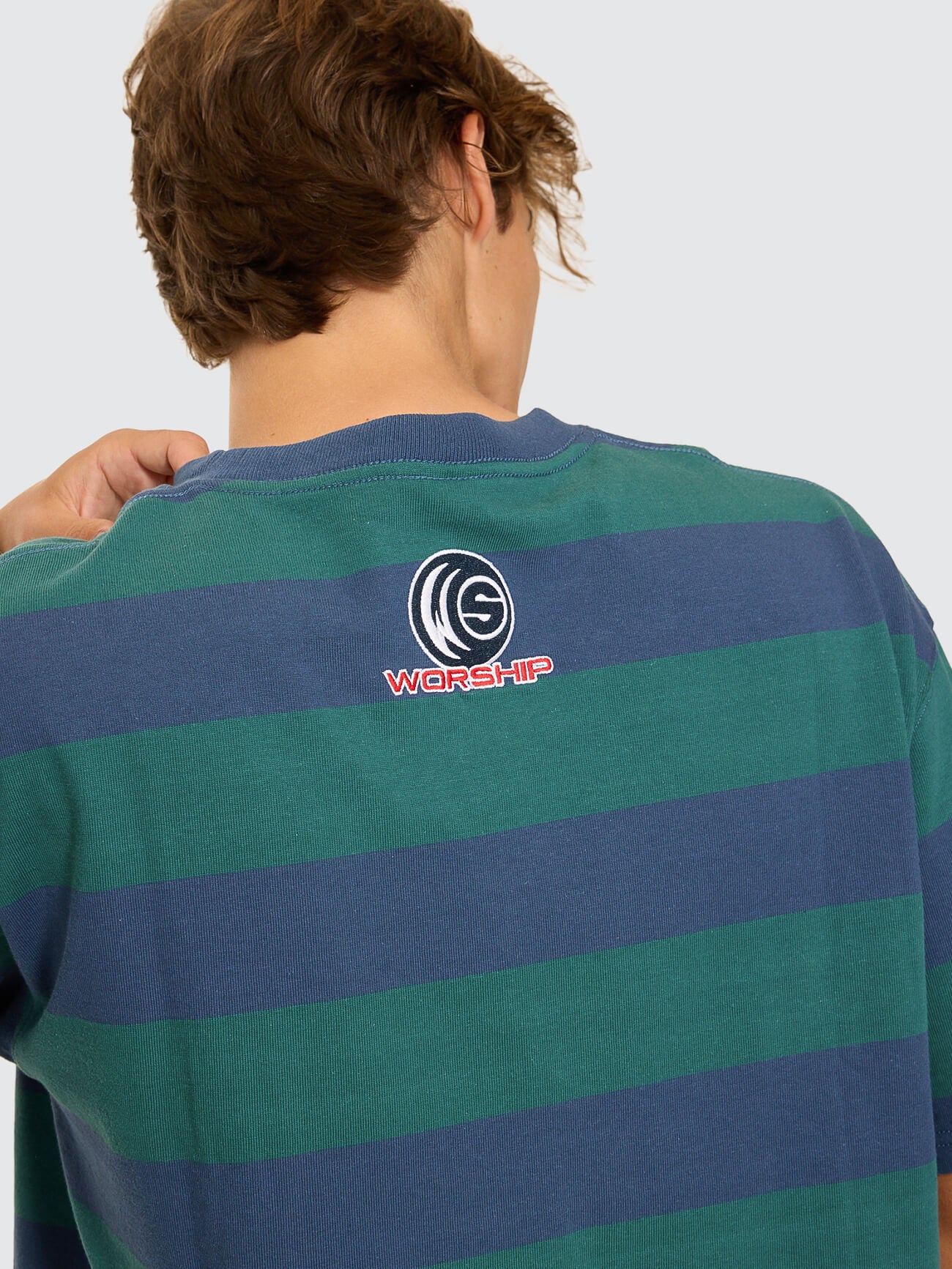 Graf Stripe Oversize Tee - Blue - Image 3