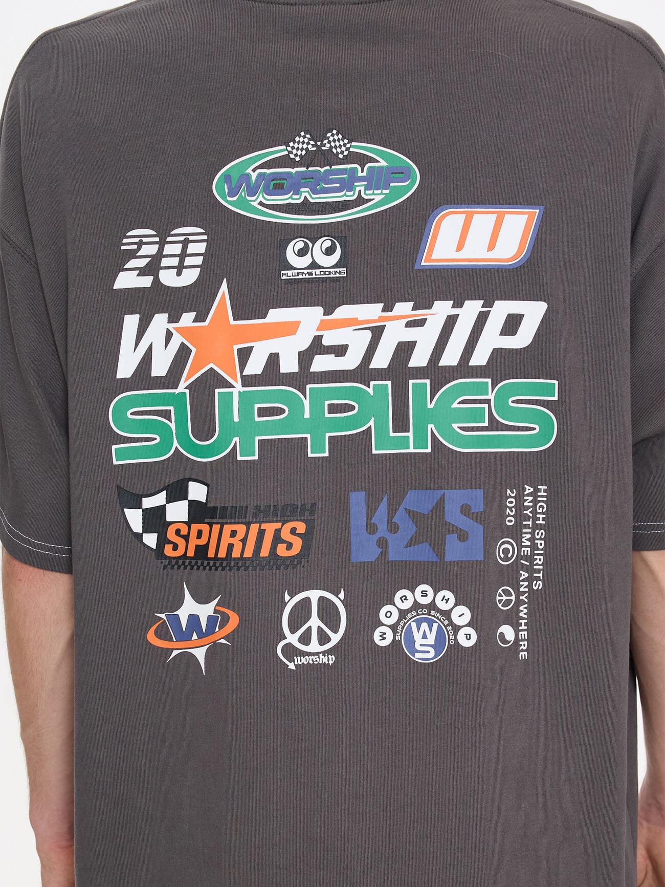 Grand Prix Oversize Tee - Worn Black - Image 2
