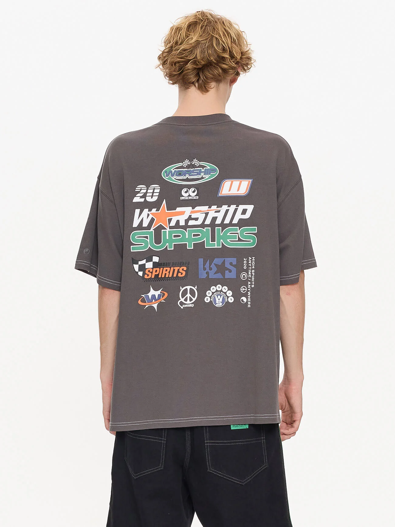 Grand Prix Oversize Tee - Worn Black - Image 5