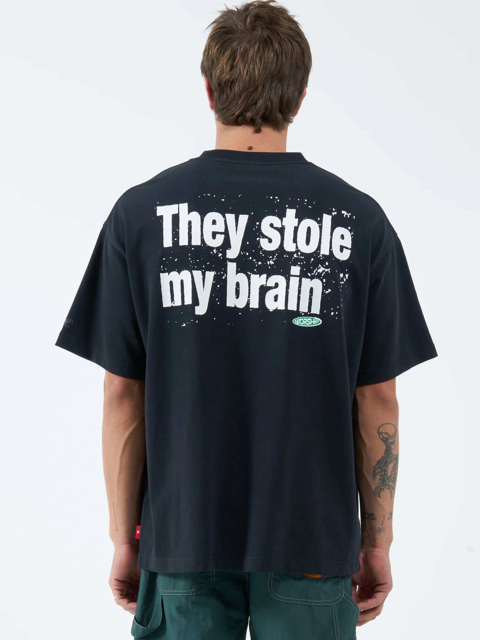 Grey Matter Tee - Washed Black - Image 2