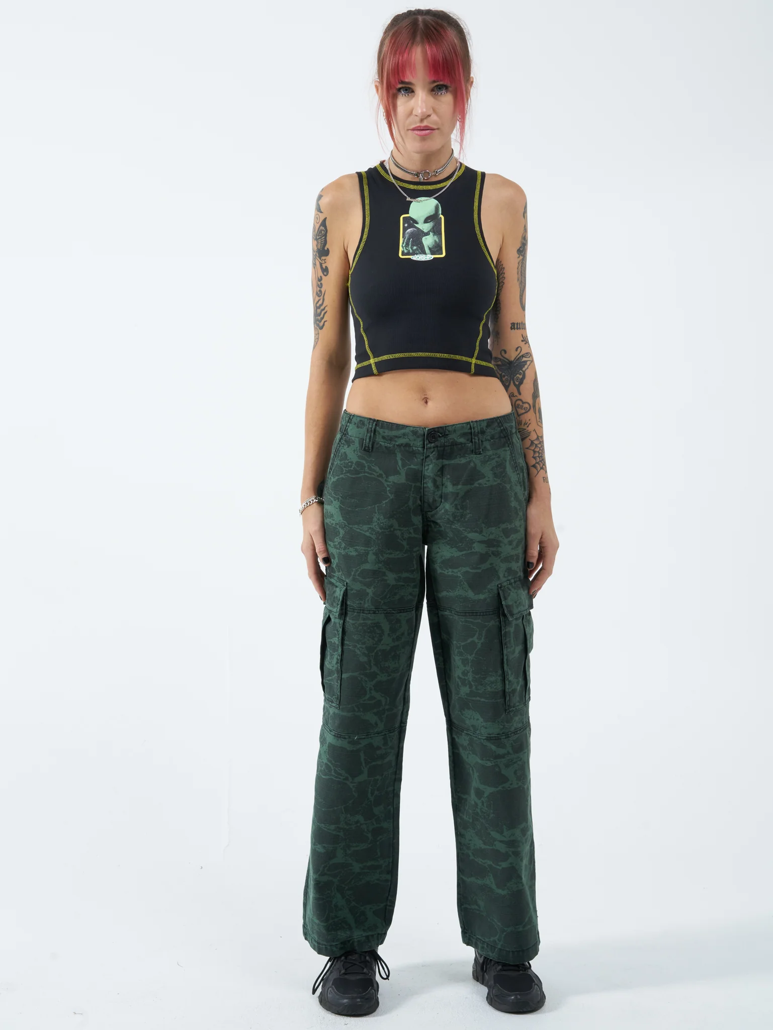 Grey Matter Tiny Tank - Washed Black - Image 5