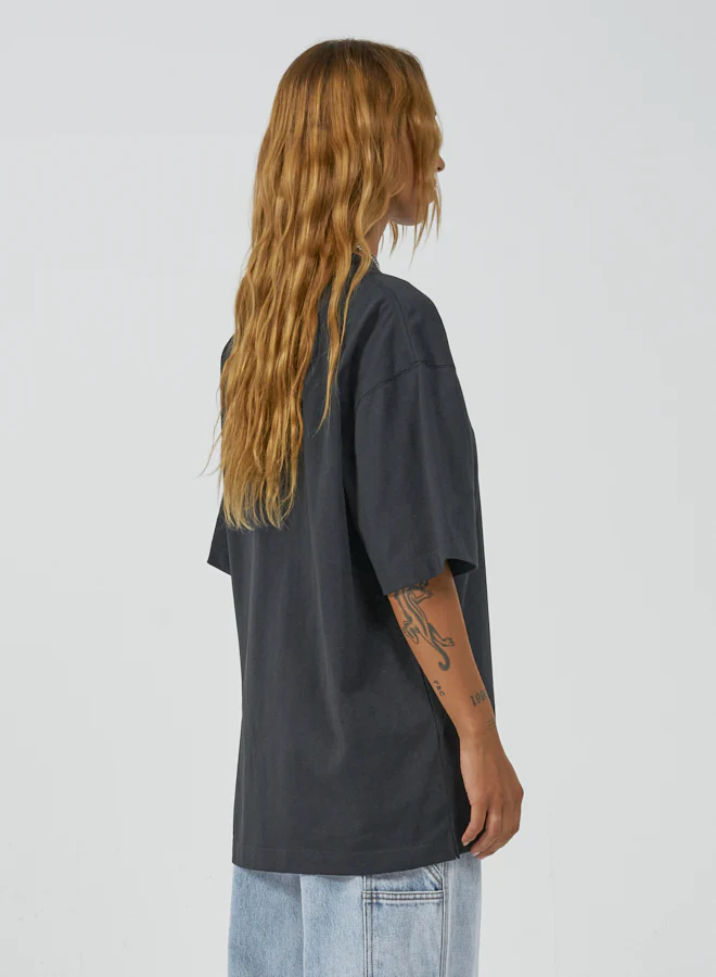 Grilled Oversized Tee - Washed Black - Image 4