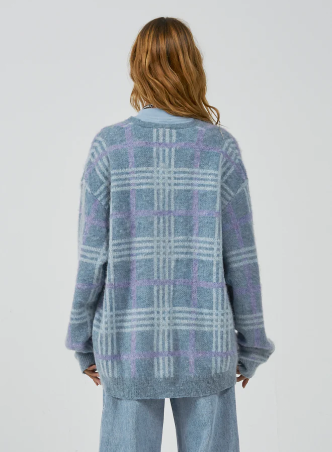 Hangtime Fuzzy Cardigan - Blue Fog - Image 3