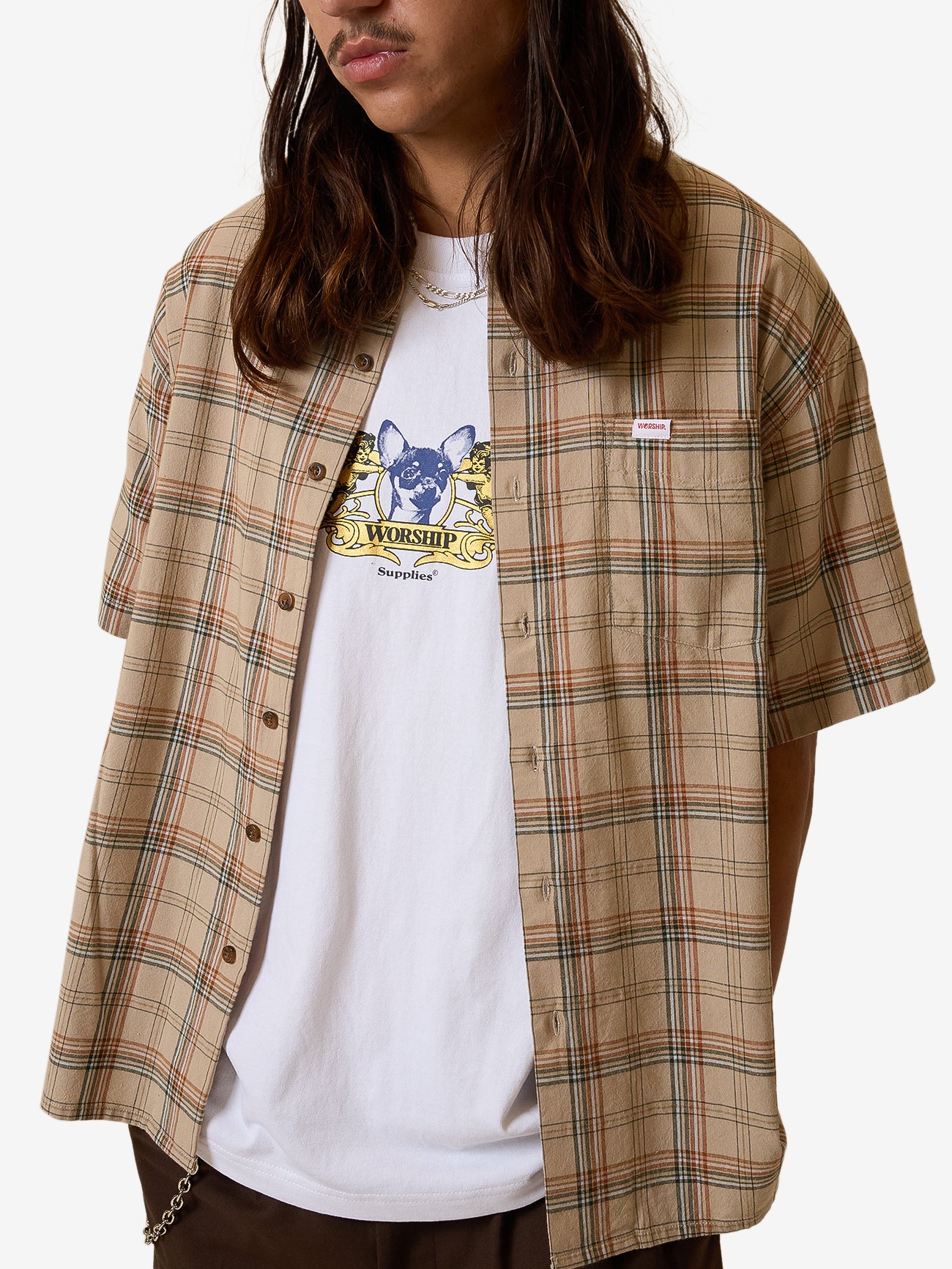 Hank Short Sleeve Work Shirt - Grey - Image 9