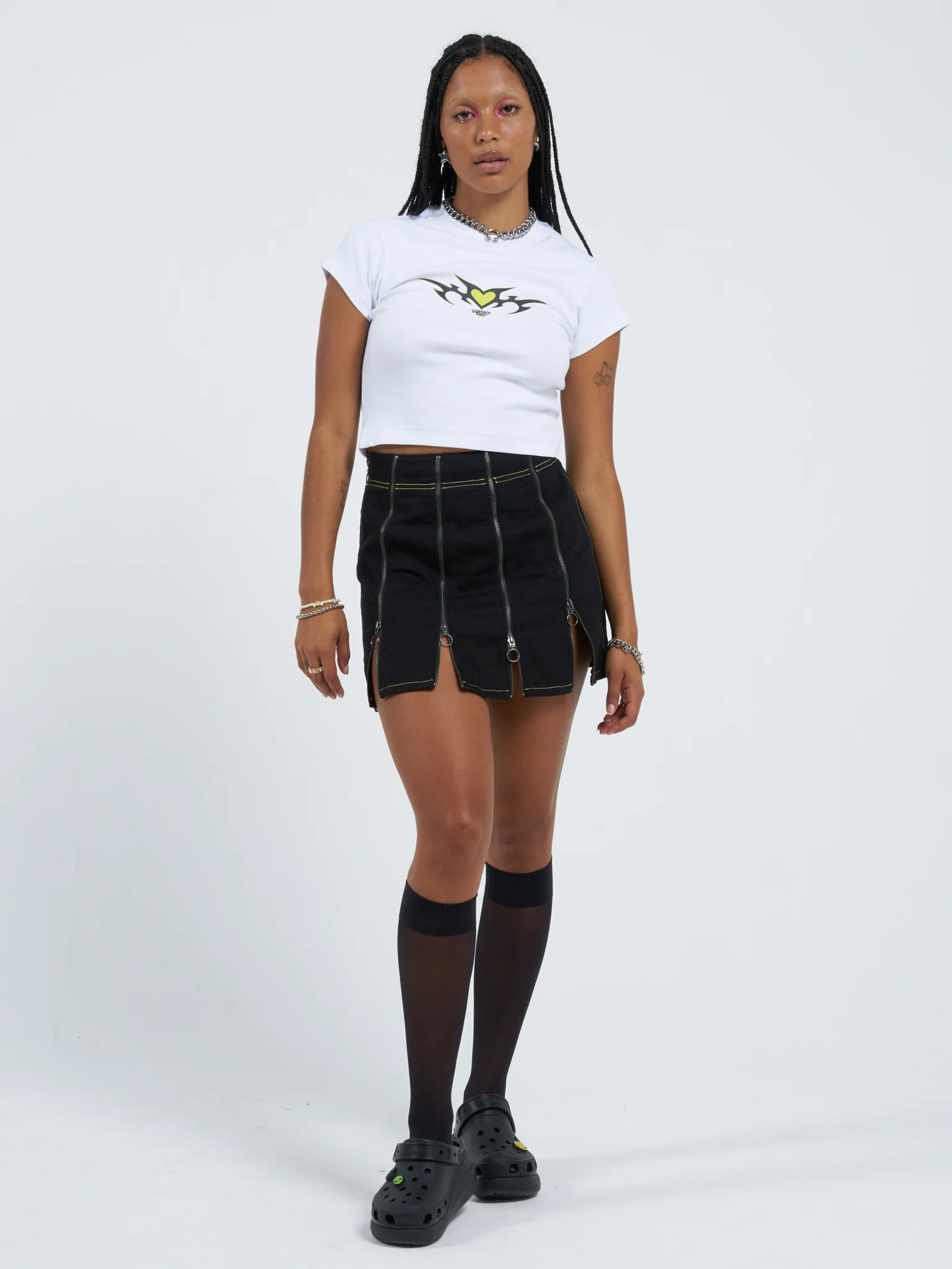Heart Stomp Teeny Tee - White - Image 5