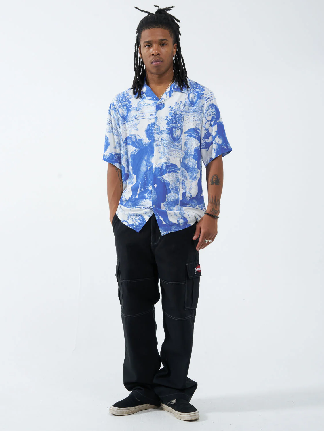 Heavenly Bowling Shirt - White - Image 6