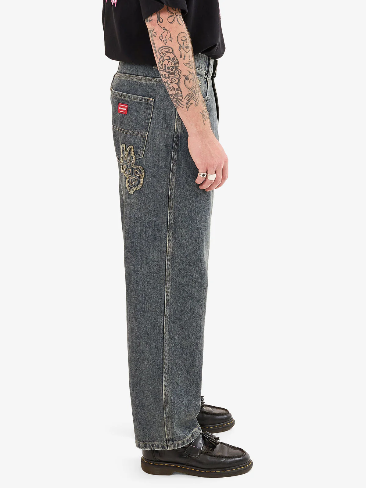 Heavy Heart Big Lounger Jean - Blasted Blue - Image 6