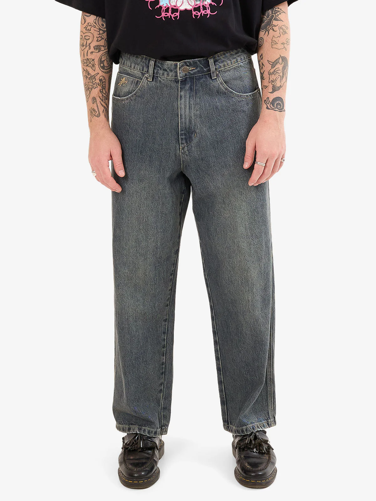 Heavy Heart Big Lounger Jean - Blasted Blue - Image 8