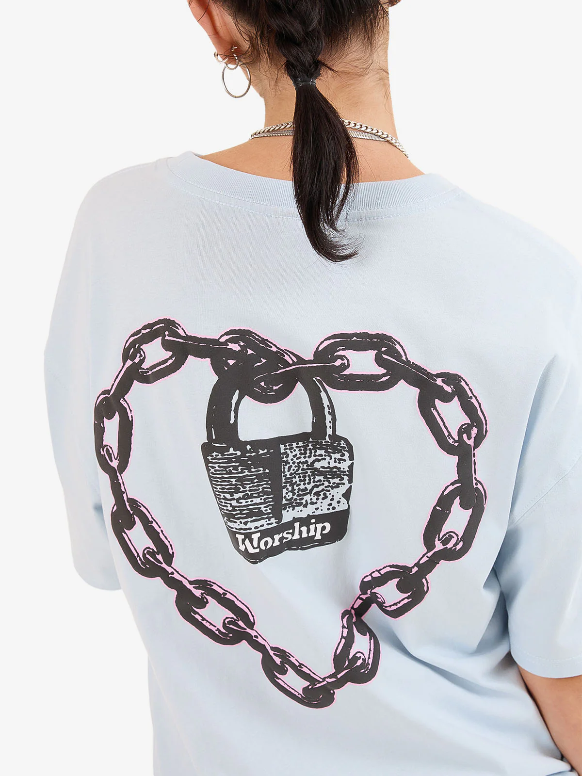 Heavy Heart Relaxed Fit Tee - Ice Melt - Image 6