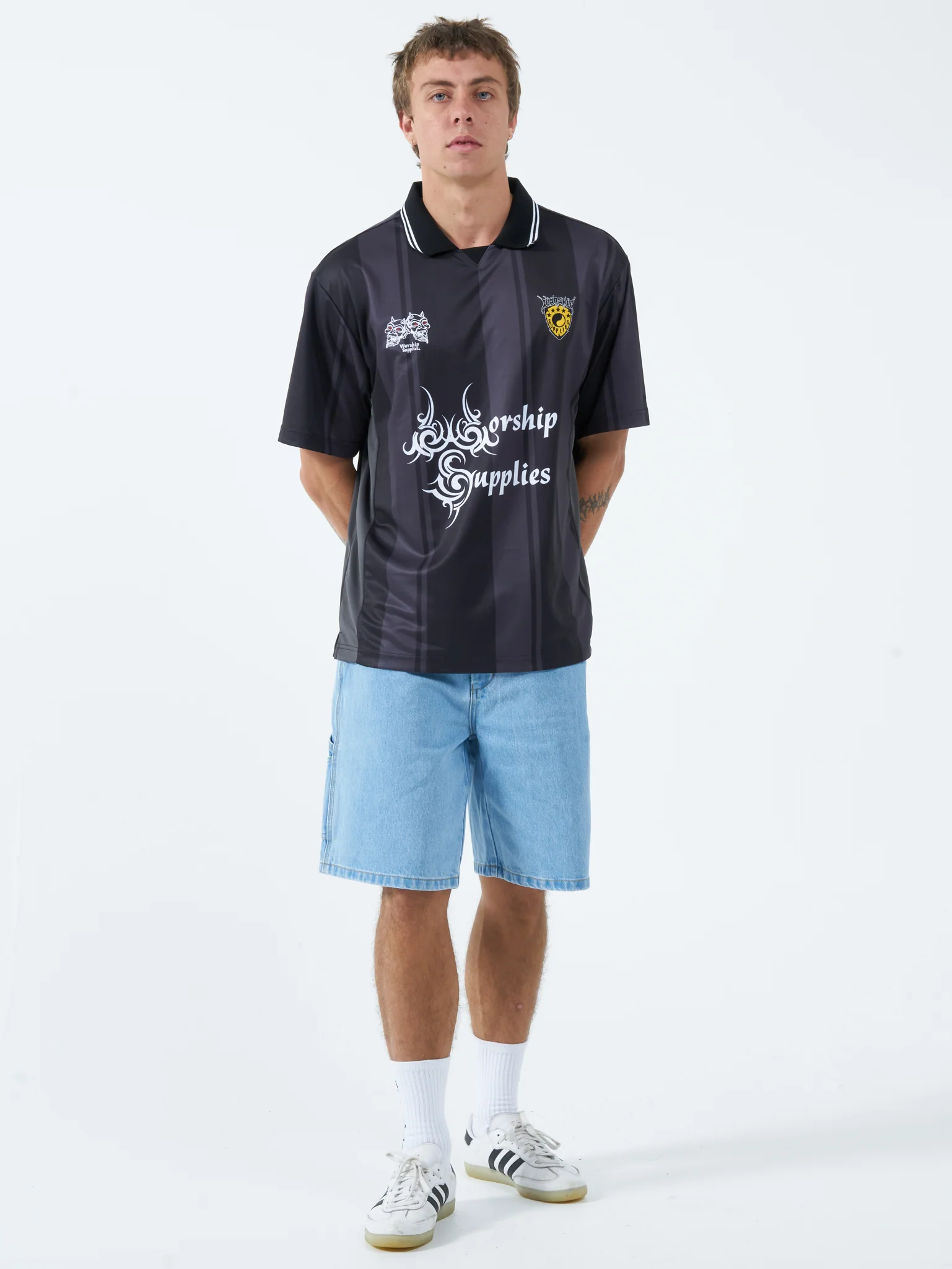Hell Hole Football Jersey  - Washed Black - Image 4