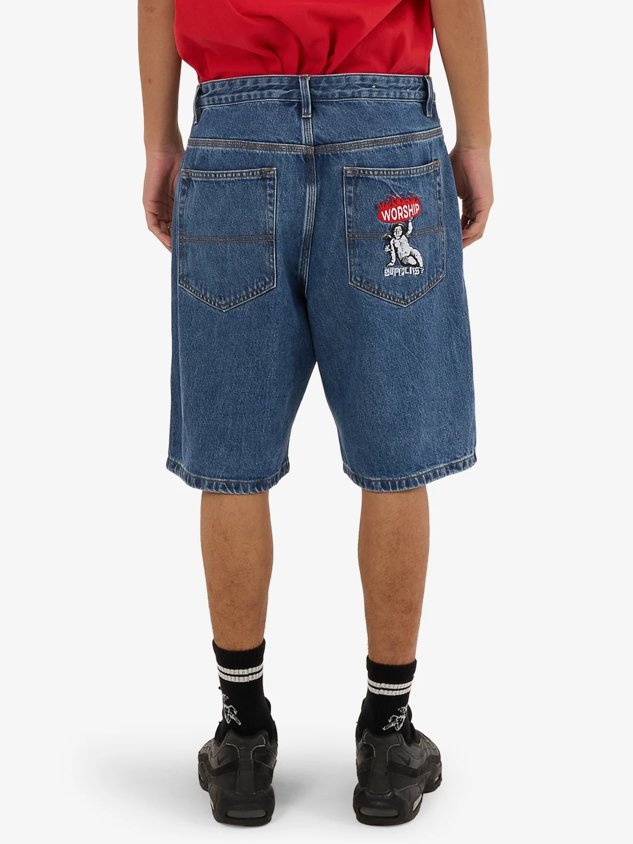 Hold Up Big Dawg Jean Short - Sky High Blue - Image 2
