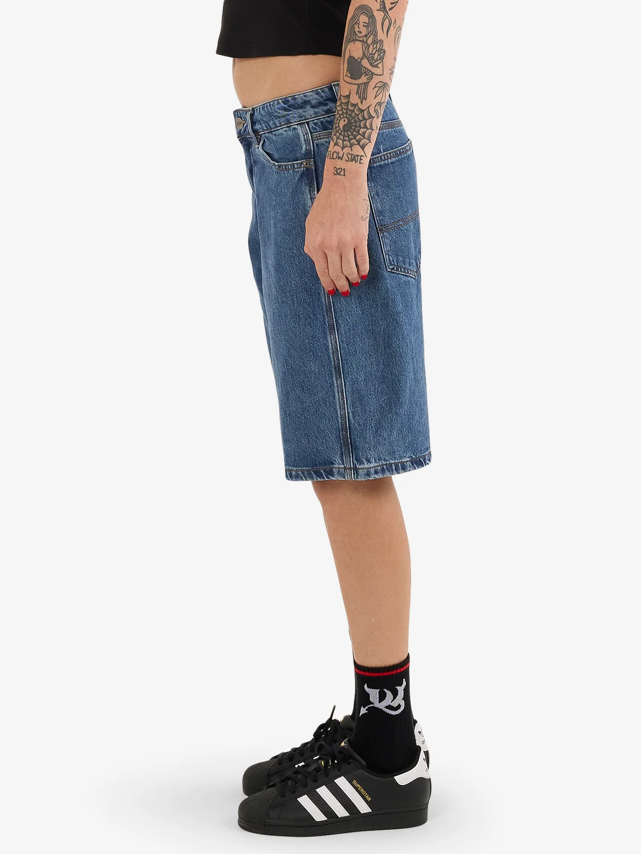 Hold Up Worship Big Baggy Short - Sky High Blue - Image 3
