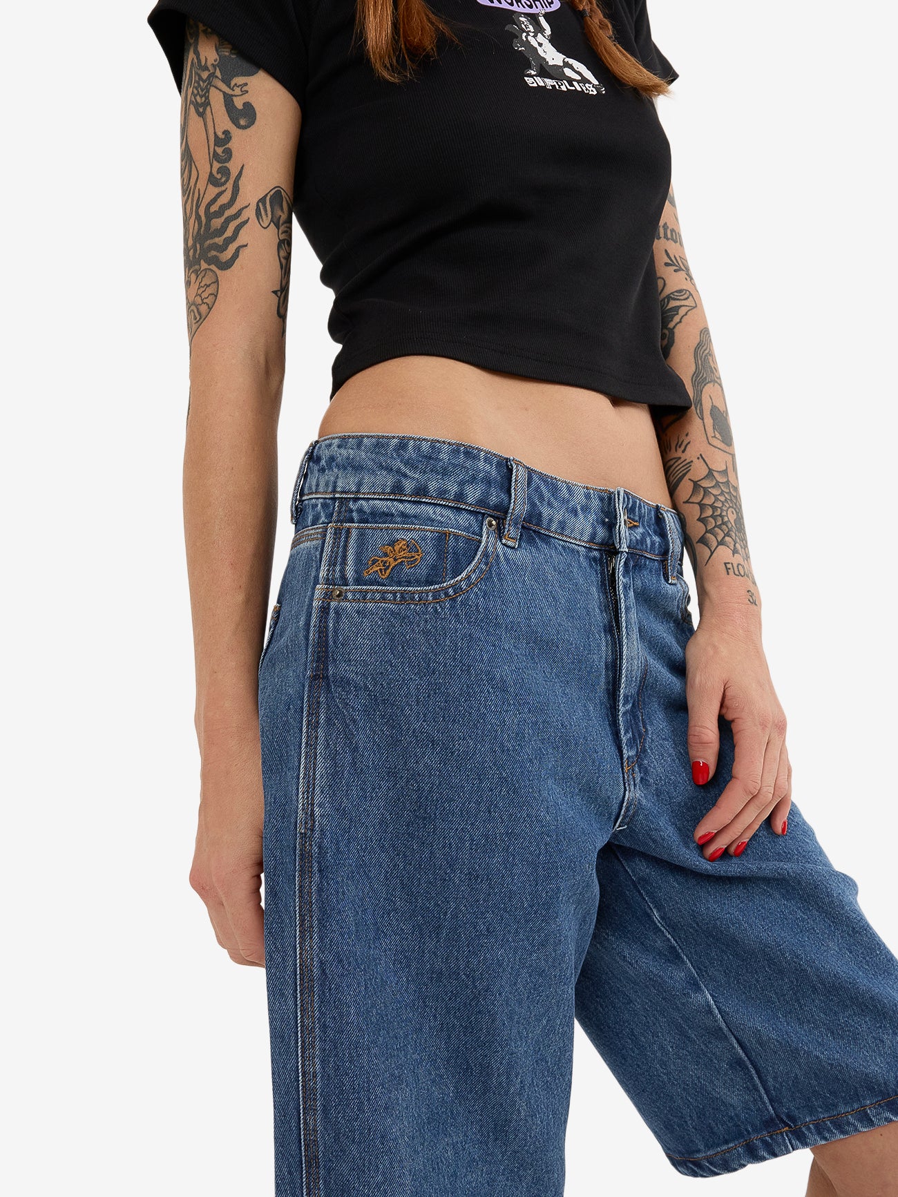 Hold Up Worship Big Baggy Short - Sky High Blue - Image 8