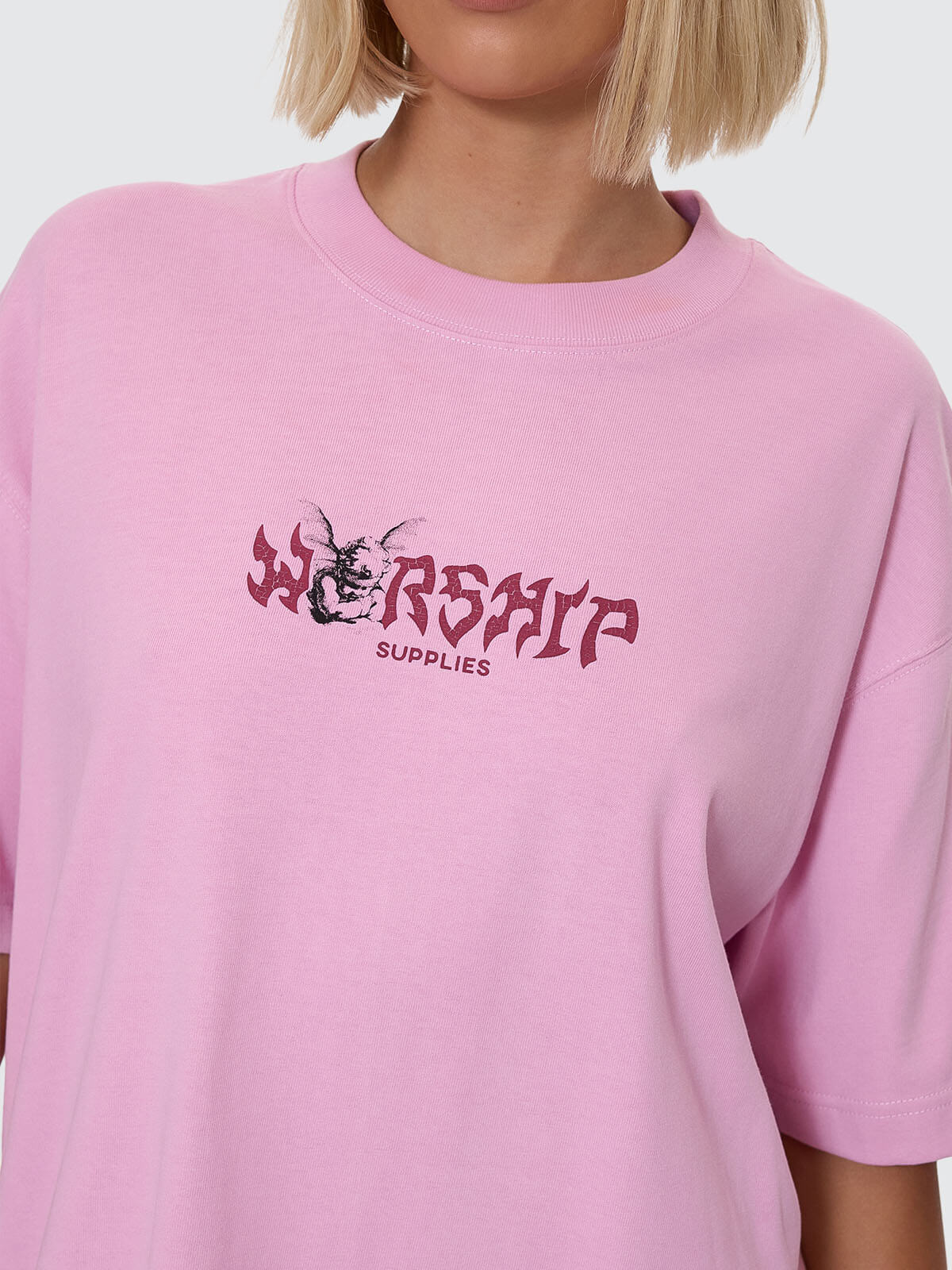 Horns Oversize Fit Tee - Lilac Chiffon - Image 2